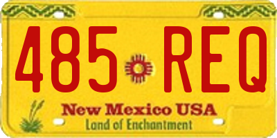 NM license plate 485REQ