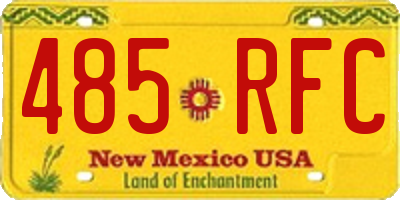 NM license plate 485RFC