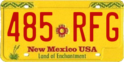 NM license plate 485RFG