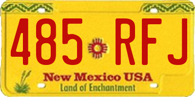 NM license plate 485RFJ