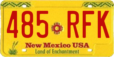 NM license plate 485RFK