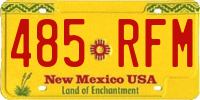 NM license plate 485RFM