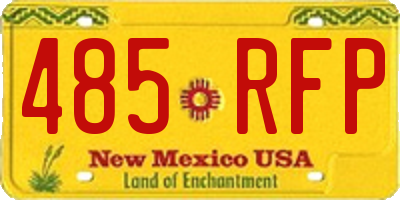 NM license plate 485RFP