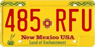 NM license plate 485RFU