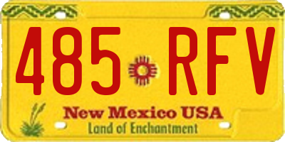 NM license plate 485RFV