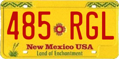 NM license plate 485RGL
