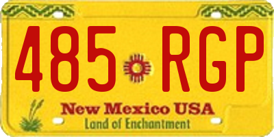 NM license plate 485RGP
