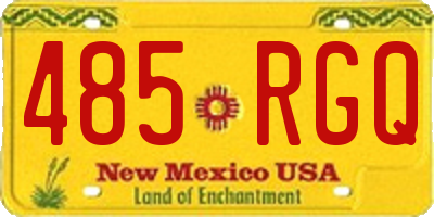 NM license plate 485RGQ