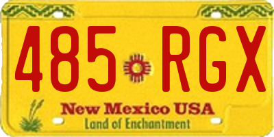 NM license plate 485RGX