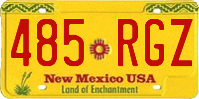 NM license plate 485RGZ