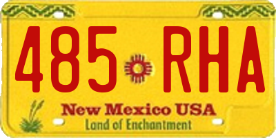 NM license plate 485RHA