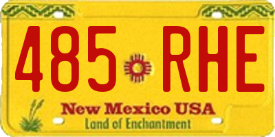 NM license plate 485RHE