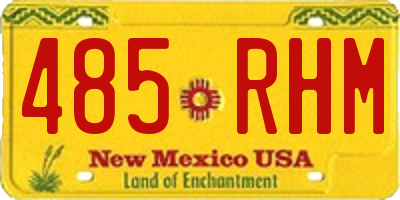 NM license plate 485RHM