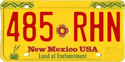 NM license plate 485RHN