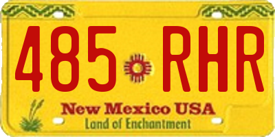 NM license plate 485RHR