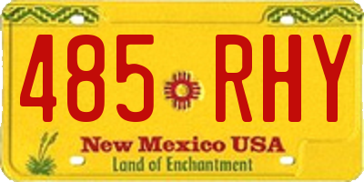 NM license plate 485RHY