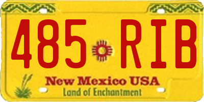 NM license plate 485RIB