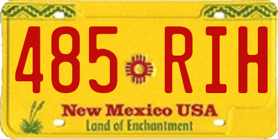 NM license plate 485RIH