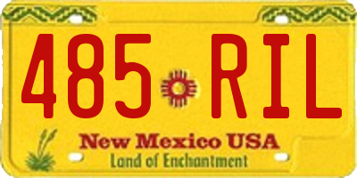 NM license plate 485RIL