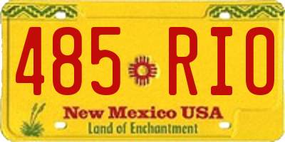 NM license plate 485RIO