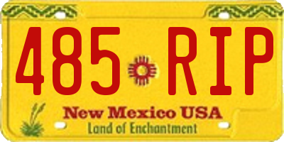 NM license plate 485RIP