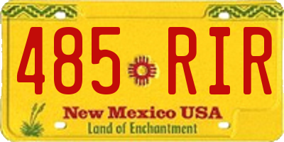 NM license plate 485RIR