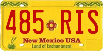 NM license plate 485RIS