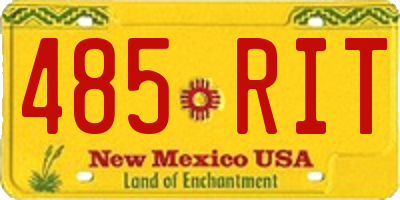 NM license plate 485RIT