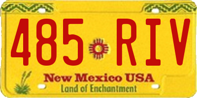 NM license plate 485RIV