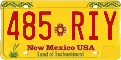 NM license plate 485RIY