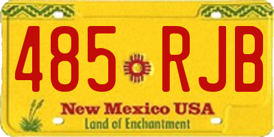 NM license plate 485RJB