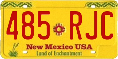 NM license plate 485RJC
