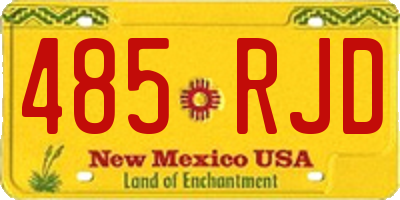 NM license plate 485RJD