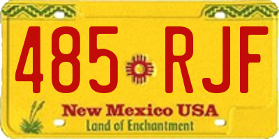 NM license plate 485RJF