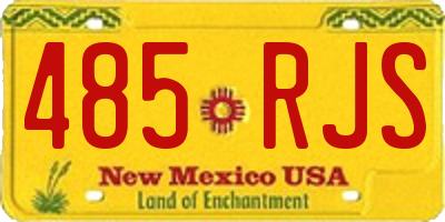 NM license plate 485RJS
