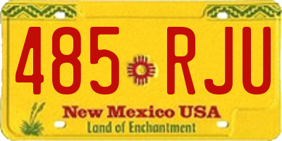 NM license plate 485RJU