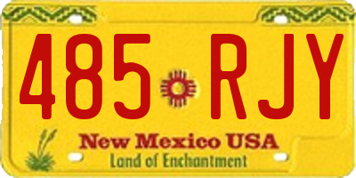 NM license plate 485RJY