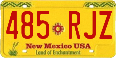 NM license plate 485RJZ