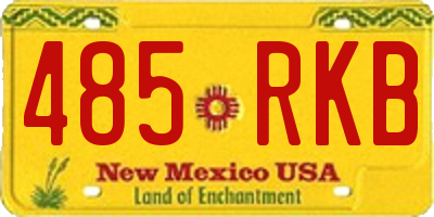 NM license plate 485RKB