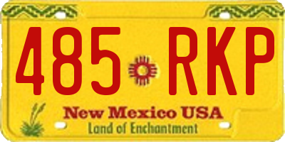 NM license plate 485RKP