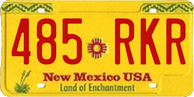 NM license plate 485RKR