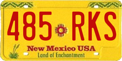 NM license plate 485RKS