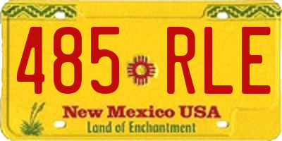 NM license plate 485RLE