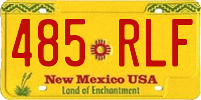 NM license plate 485RLF