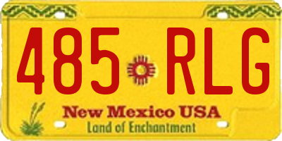 NM license plate 485RLG