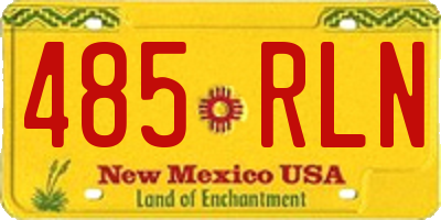 NM license plate 485RLN