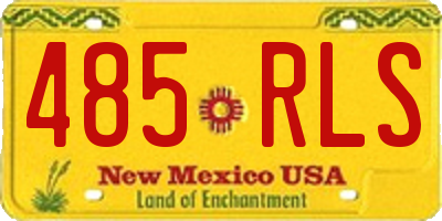 NM license plate 485RLS