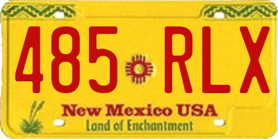 NM license plate 485RLX
