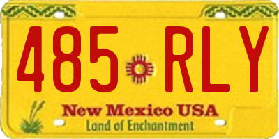 NM license plate 485RLY