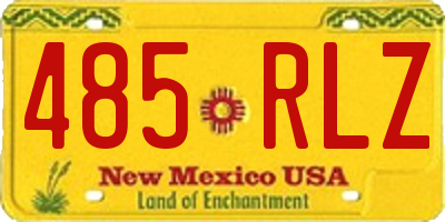 NM license plate 485RLZ